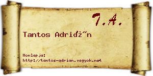 Tantos Adrián névjegykártya