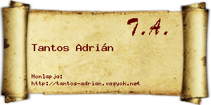 Tantos Adrián névjegykártya